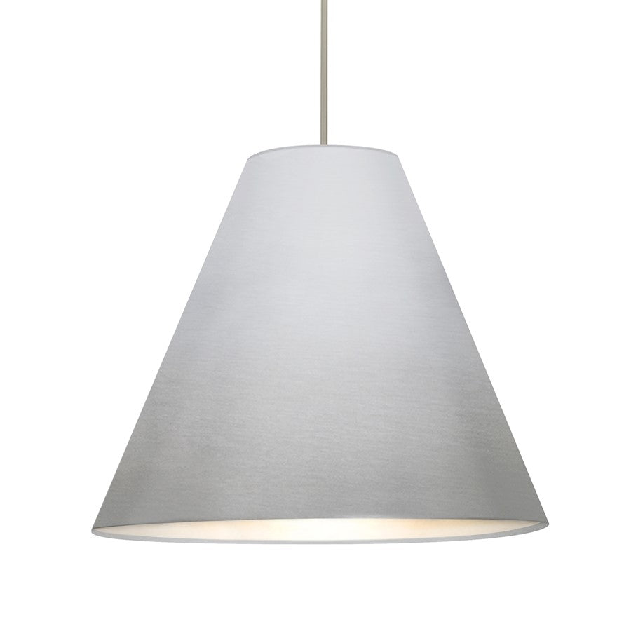 Besa Lighting Dylan 1 Light Stem LED Pendant, Nickel/Silver - 1TT-DYLANSL-LED-SN