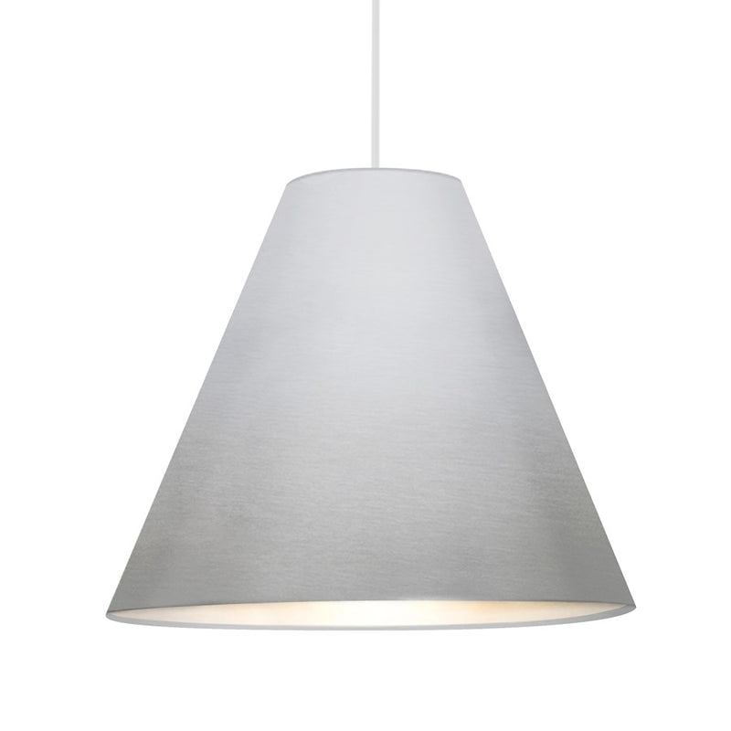 Besa Lighting Dylan 20in 1-Light LED Pendant | Industrial White and Silver Metal | Kitchen Island & Dining Room | Model 1TT-DYLANSL-LED-WH