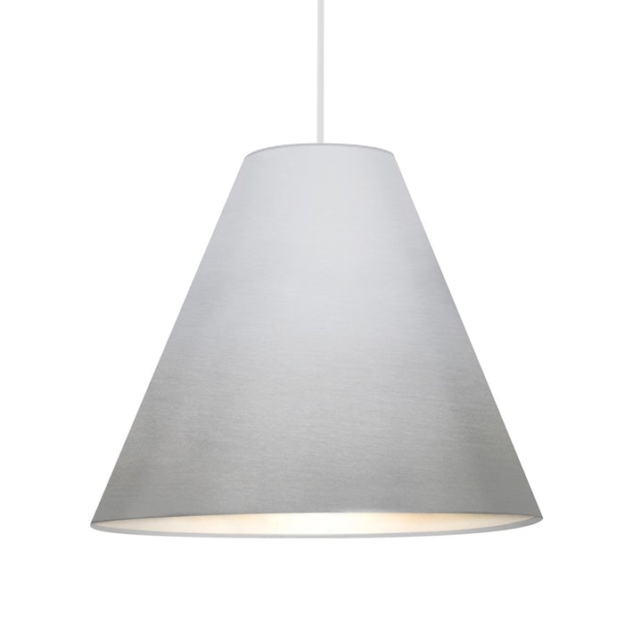 Besa Lighting Dylan 1 Light Stem LED Pendant, White/Silver - 1TT-DYLANSL-LED-WH