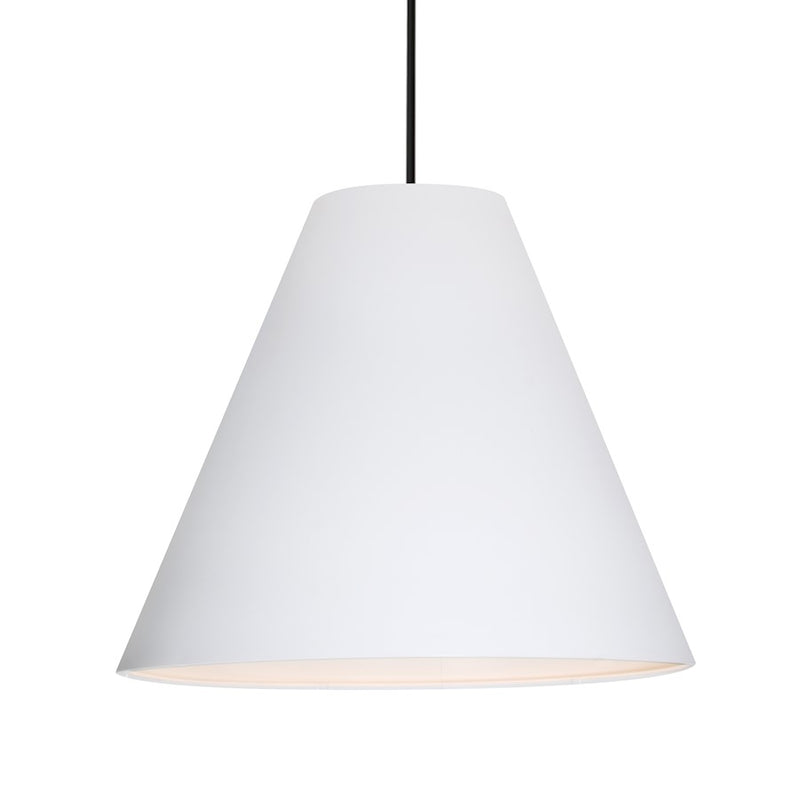 Besa Lighting Dylan 20in 1-Light LED Pendant | Industrial Black and White Metal | Kitchen Island & Dining Room | Model 1TT-DYLANWH-LED-BK