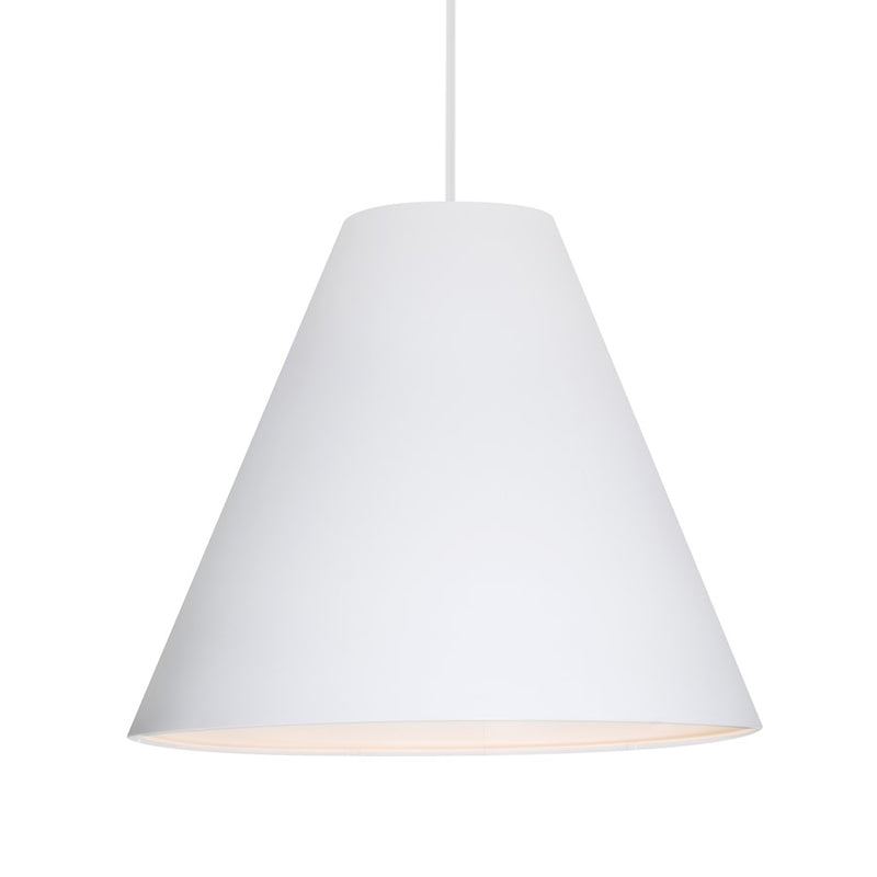 Besa Lighting Dylan 20in 1-Light LED Pendant | Industrial White and White Metal | Kitchen Island & Dining Room | Model 1TT-DYLANWH-LED-WH