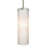 Besa Lighting Friz 1LT Stem LED Pendant, Nickel/White Linen - 1TT-FRIZLN-LED-SN