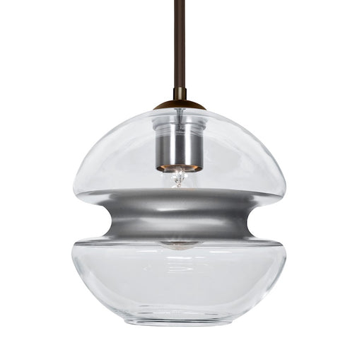 Besa Lighting Hula 8 1 Light Stem Pendant, Bronze/Silver - 1TT-HULA8SL-BR