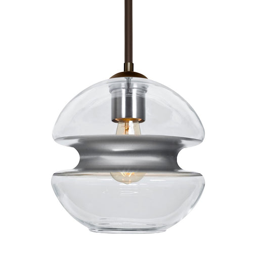 Besa Lighting Hula 8 1LT LED Stem Pendant, Bronze/Silver - 1TT-HULA8SL-EDIL-BR