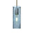 Besa Lighting Juni 10 1 Light Stem Pendant, Satin Nickel/Blue - 1TT-JUNI10BL-SN