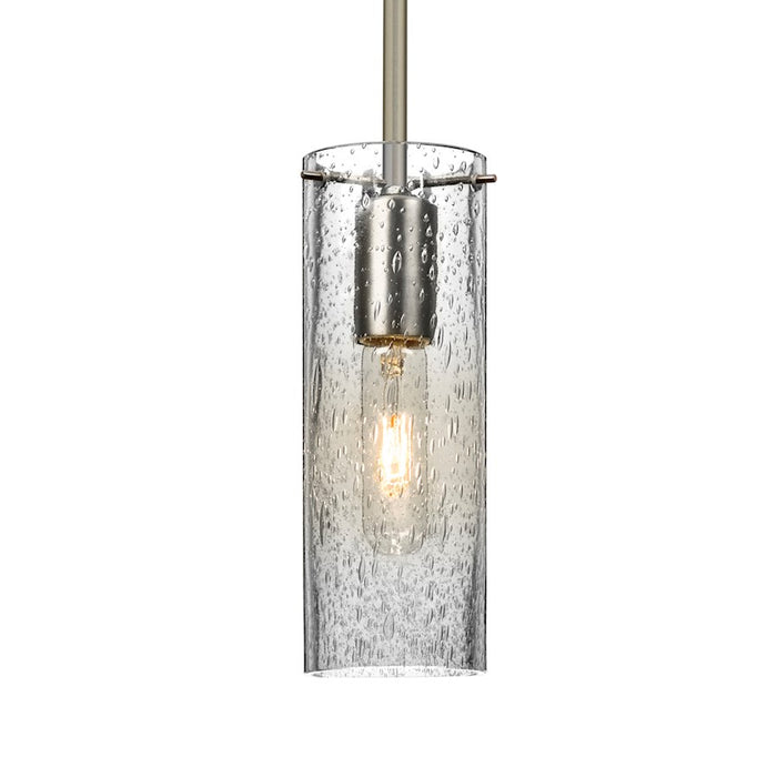 Besa Lighting Juni 10 1 Light Stem Pendant, Satin Nickel/Clear - 1TT-JUNI10CL-SN