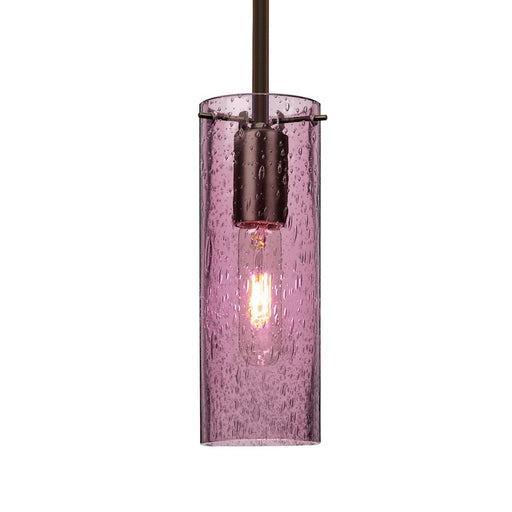 Besa Lighting Juni 10 1 Light Stem Pendant, Bronze/Purple - 1TT-JUNI10PL-BR