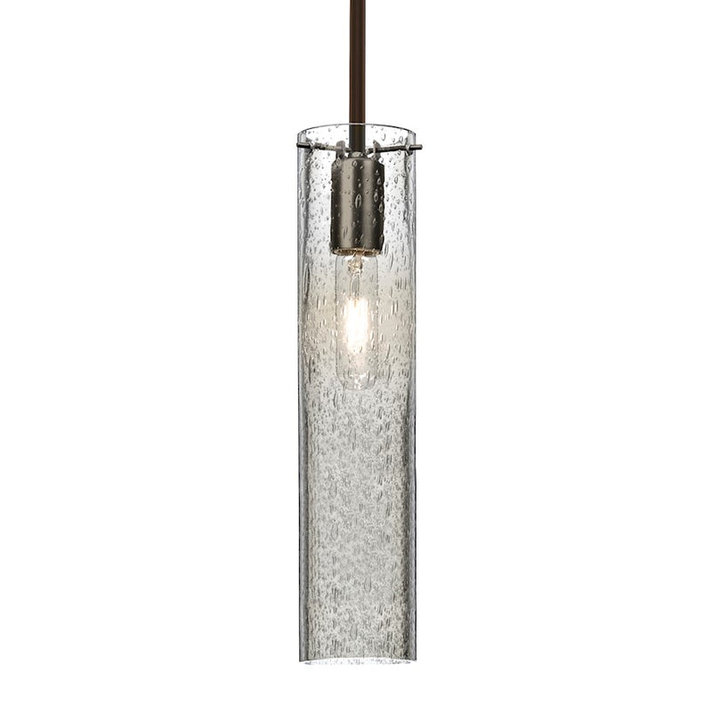Besa Lighting Juni 16 1-Light Pendant | Transitional Bronze and Clear Glass | Kitchen Island & Dining Room | 3.5 x 16 in | Model 1TT-JUNI16CL-BR