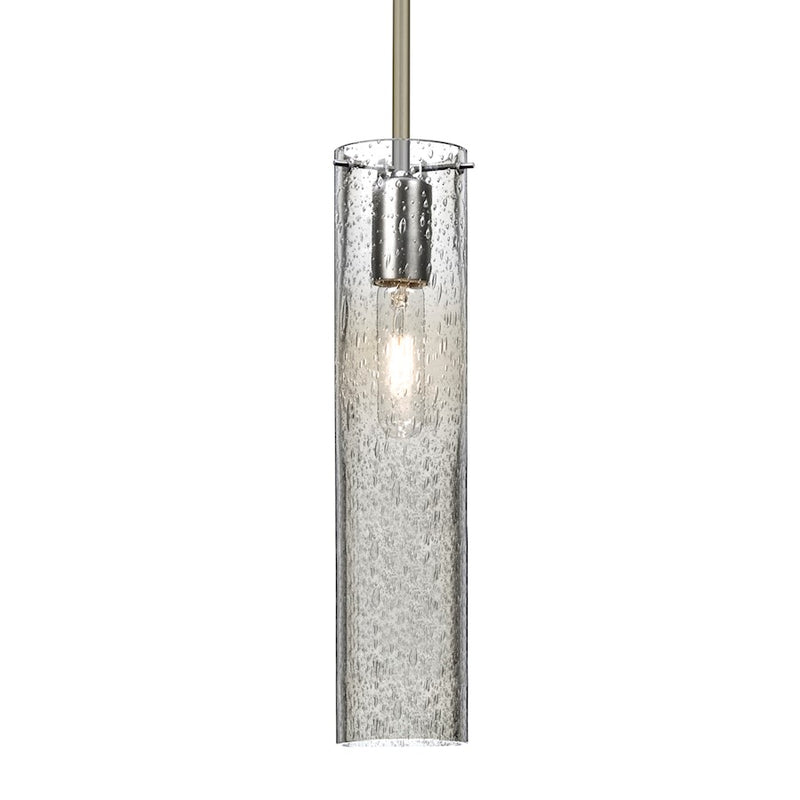 Besa Lighting Juni 16 1-Light Pendant | Transitional Satin Nickel and Clear Glass | Kitchen Island & Dining Room | 3.5 x 16 in | Model 1TT-JUNI16CL-SN