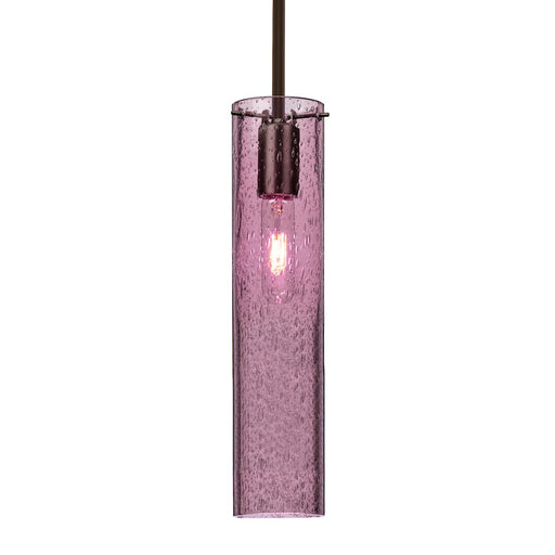 Besa Lighting Juni 16 1 Light Stem Pendant, Bronze/Purple - 1TT-JUNI16PL-BR