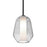 Besa Lighting Link 1 Light Stem Pendant, Black/Clear - 1TT-LINKCL-BK