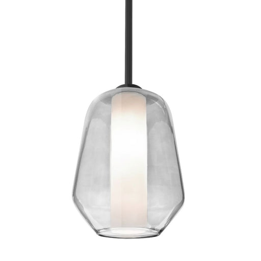 Besa Lighting Link 1 Light Stem LED Pendant, Black/Clear - 1TT-LINKCL-LED-BK