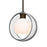 Besa Lighting Mana 1 Light Stem Pendant, Bronze/Clear - 1TT-MANACL-BR