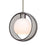 Besa Lighting Mana 1 Light Stem Pendant, Satin Nickel/Gray - 1TT-MANASM-SN