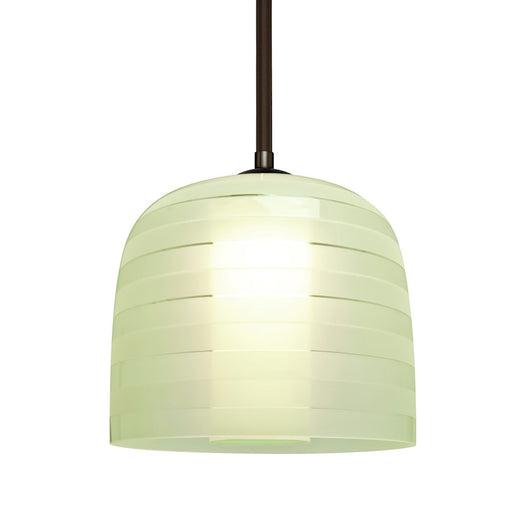 Besa Lighting Mitzi 7 1LT Tele Cord Pendant, Bronze/Green - 1TT-MITZI7CR-BR