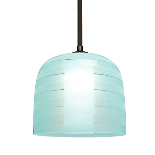 Besa Lighting Mitzi 7 1LT LED Cord Pendant, Bronze/Cyan - 1TT-MITZI7CY-LED-BR