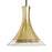 Besa Lighting Rio 1 Light Stem Pendant, Bronze/Gold - 1TT-RIOGF-BR