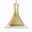 Besa Lighting Rio 1 Light Stem Pendant, Satin Nickel/Gold - 1TT-RIOGF-SN