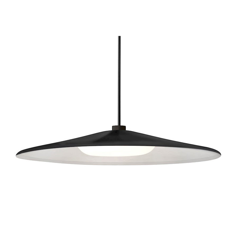 Besa Lighting Swan 1 Light Stem LED Pendant, Black/Black