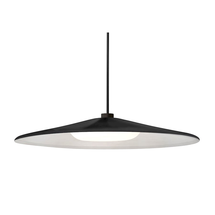 Besa Lighting Swan 1 Light Stem LED Pendant, Black/Black - 1TT-SWANBK-LED-BK