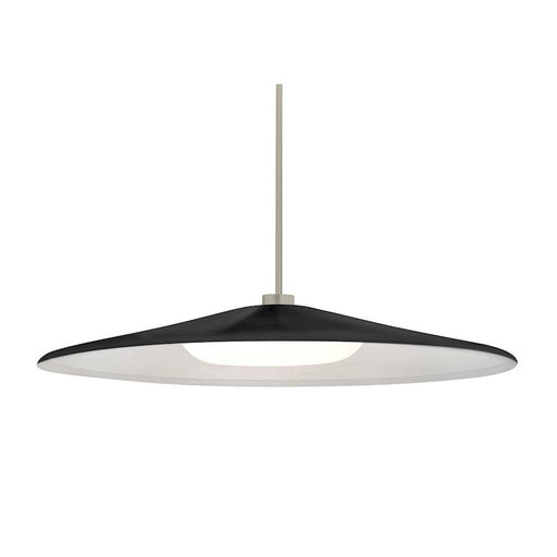 Besa Lighting Swan 1 Light Stem LED Pendant, NickelBlack - 1TT-SWANBK-LED-SN