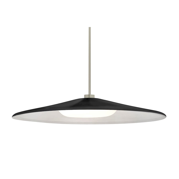 Besa Lighting Swan 1 Light Stem LED Pendant, NickelBlack - 1TT-SWANBK-LED-SN