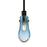 Besa Lighting Wish 1 Light Stem Pendant, Black/Blue - 1TT-WISHBL-BK