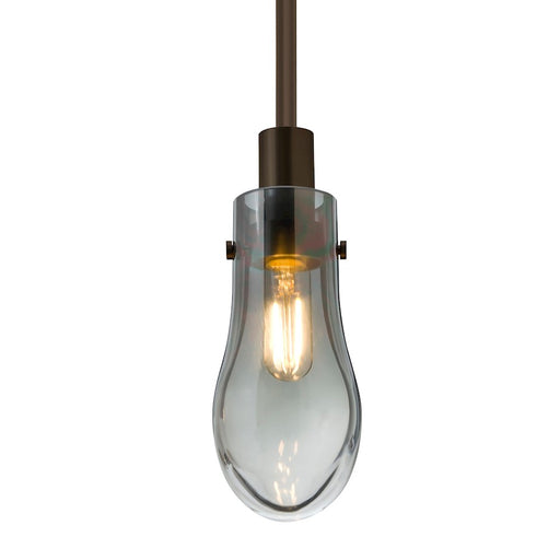 Besa Lighting Wish 1 Light Stem Pendant, Bronze/Gray - 1TT-WISHSM-BR