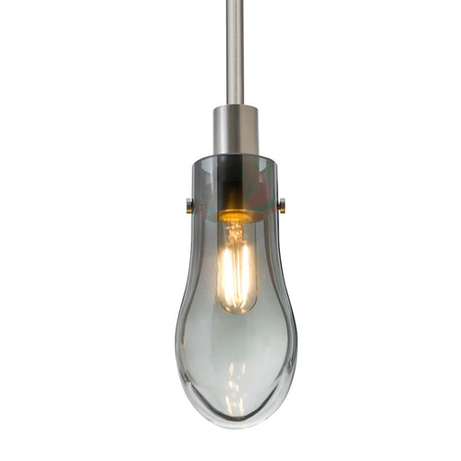 Besa Lighting Wish 1LT LED Stem Pendant, Satin Nickel/Gray - 1TT-WISHSM-EDIL-SN