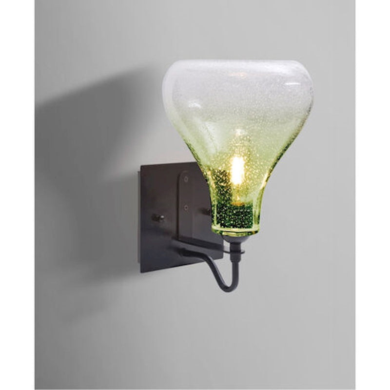 Besa Lighting Melo 1-Light LED Wall Sconce | Farmhouse Modern Black and Clear Glass | Bathroom & Hallway Accent | Model 1WG-MELOCL-EDIL-BK