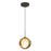 Besa Lighting Pogo 1 Light Cord Pendant, Bronze/Gold/Gold