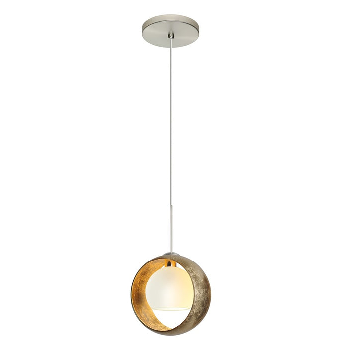 Besa Lighting Pogo 1 Light LED Cord Pendant, NickelGold