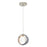Besa Lighting Pogo 1 Light Cord Pendant, Satin Nickel/Silver