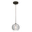 Besa Lighting Kristall 6 1LT LED Cord Pendant, Bronze/Clear