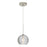 Besa Lighting Kristall 6 1LT LED Cord Pendant, Nickel/Clear
