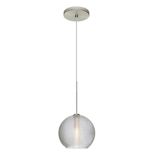 Besa Lighting Kristall 6 1 Light Cord Pendant, NickelClear