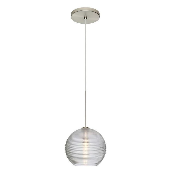 Besa Lighting Kristall 6 1 Light Cord Pendant, NickelClear