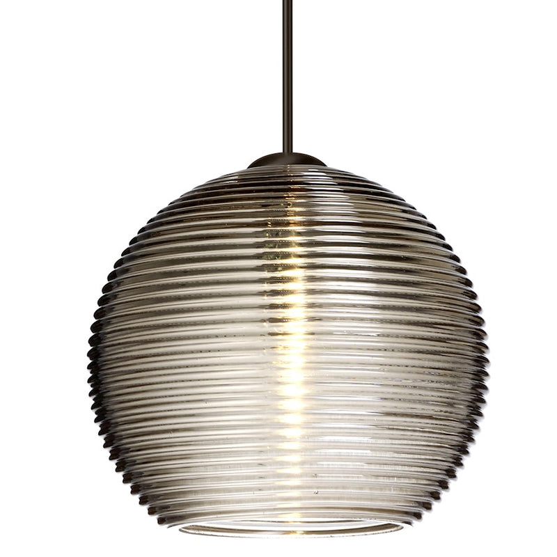 Besa Lighting Kristall 6 1 Light Cord Pendant, Bronze/Gray