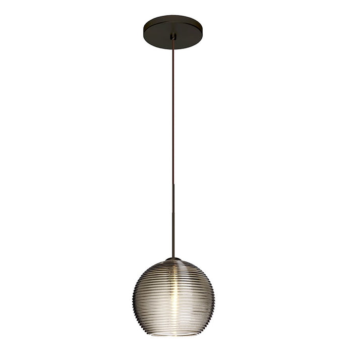 Besa Lighting Kristall 6 1 Light Cord Pendant, Bronze/Gray