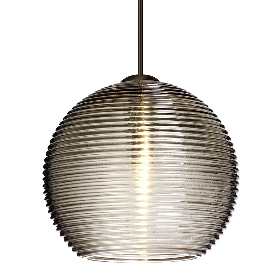 Besa Lighting Kristall 6 1LT LED Cord Pendant, Bronze/Gray - 1XT-461502-LED-BR