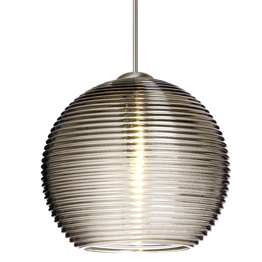 Besa Lighting Kristall 6 1LT LED Cord Pendant, Nickel/Gray - 1XT-461502-LED-SN