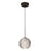 Besa Lighting Kristall 6 1 Light Cord Pendant, Bronze/Crystal