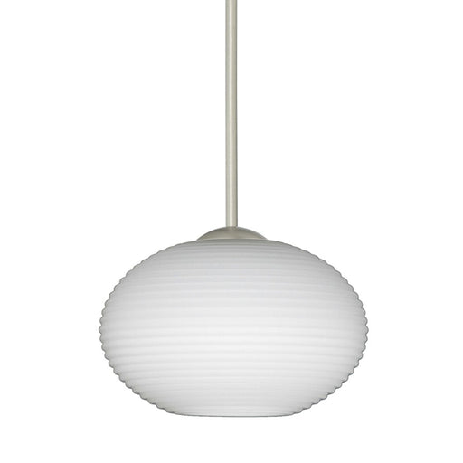 Besa Lighting Lasso 1 Light Cord Pendant, Satin Nickel/White - 1XT-561207-SN