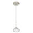 Besa Lighting Lasso 1 Light Cord Pendant, Satin Nickel/White