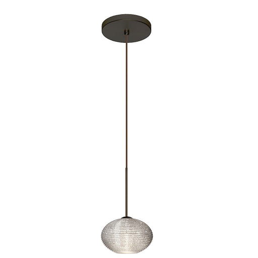 Besa Lighting Lasso 1 Light Cord Pendant, Bronze/Crystal