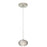 Besa Lighting Lasso 1 Light LED Cord Pendant, Nickel/Crystal
