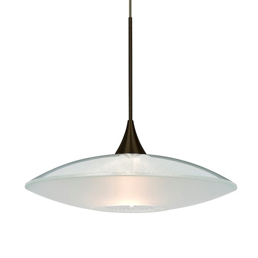 Besa Lighting Spazio 1 Light Cord Pendant, Bronze/Clear - 1XT-6294CL-BR