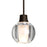 Besa Lighting Boca 3 1 Light Cord Pendant, Bronze/Clear - 1XT-BOCA3CL-BR