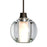 Besa Lighting Boca 5 1 Light Cord Pendant, Bronze/Clear - 1XT-BOCA5CL-BR