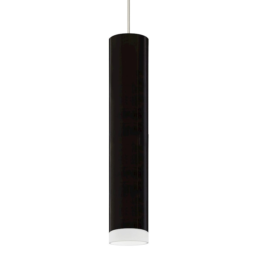 Besa Lighting Cafe 12 1 Light Cord Pendant, Satin Nickel/Black - 1XT-CAFE12BF-SN